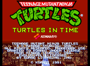 スーパーファミコン　タートルズインタイム　turtles in time Turtles in Time Teenage Mutant Ninja Super Famicom SNES SFC
